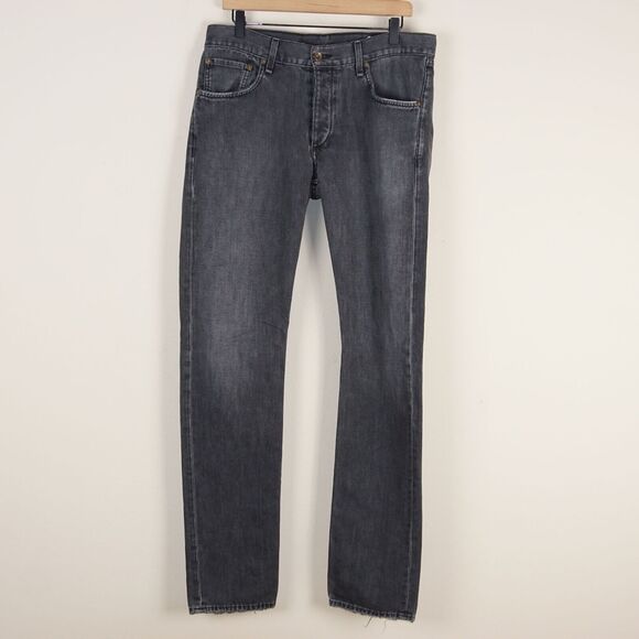 Rag & Bone RB 23X Jay Skinny Worn Rock Distressed Black Slub Jeans Mens Sz 33 - Picture 1 of 15